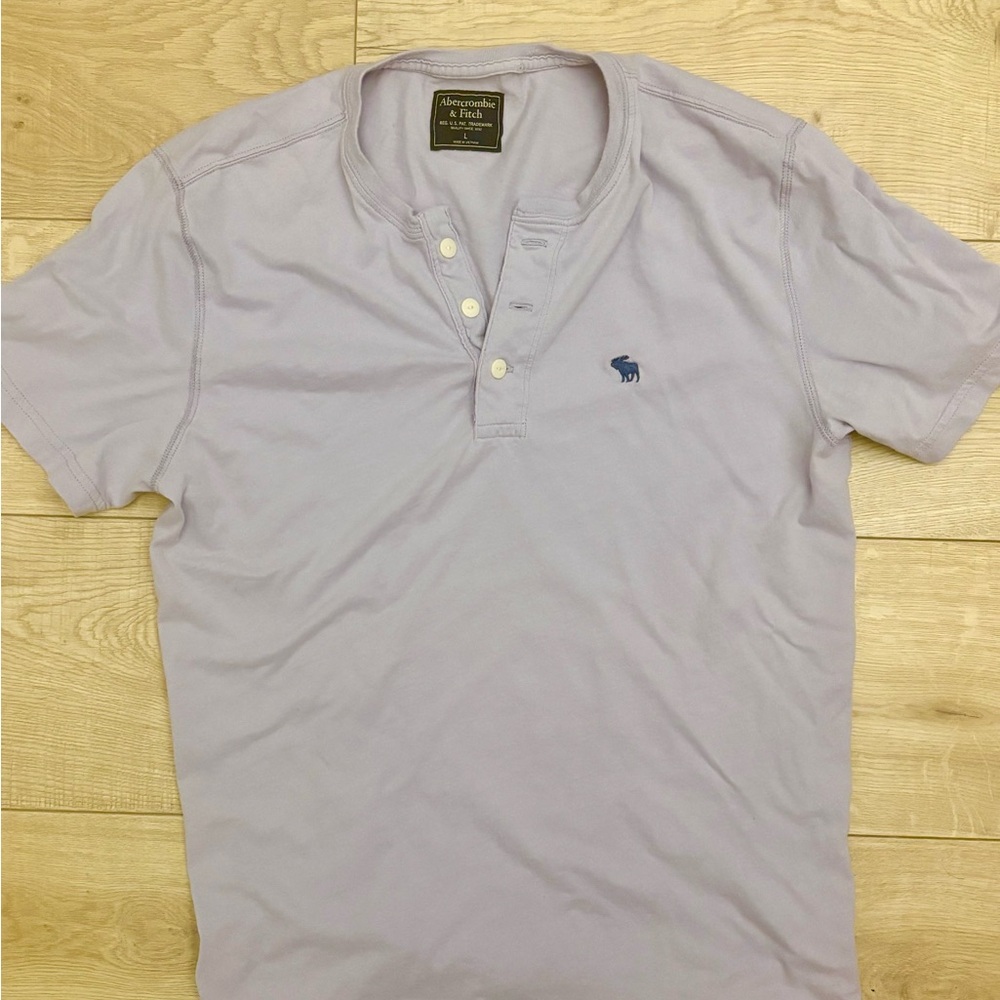 Vintage Y2K Abercrombie and Fitch Purple Polo Shirt Size Large  A&F Preppy Polo